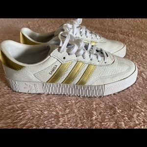 Adidas Sambarose Sambas Gold White Platform / Elevated / Stacked